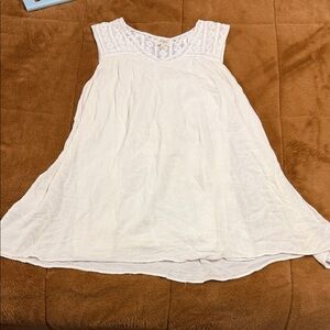 Umgee Cream Lace Trim Tunic Top
